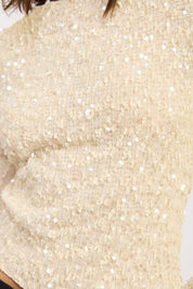 Asymmetrical Sequin Top | Tops Daverri Fashions