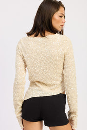 Asymmetrical Sequin Top | Tops Daverri Fashions