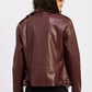 Faux Leather Biker Jacket - DAVERRI FASHIONS