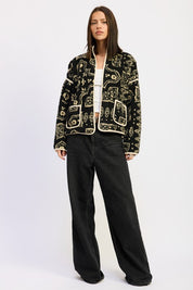 Paisley Sherpa Jacket | Jackets Daverri Fashions
