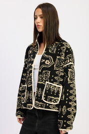 Paisley Sherpa Jacket | Jackets Daverri Fashions
