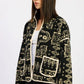 Paisley Sherpa Jacket - DAVERRI FASHIONS