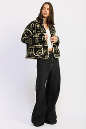Paisley Sherpa Jacket | Jackets Daverri Fashions
