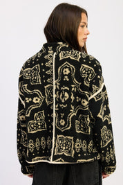 Paisley Sherpa Jacket | Jackets Daverri Fashions