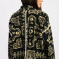 Paisley Sherpa Jacket - DAVERRI FASHIONS