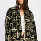 Paisley Sherpa Jacket - DAVERRI FASHIONS
