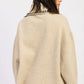 Oversized Turtle Neck Sweater with Stitching - DAVERRI FASHIONS