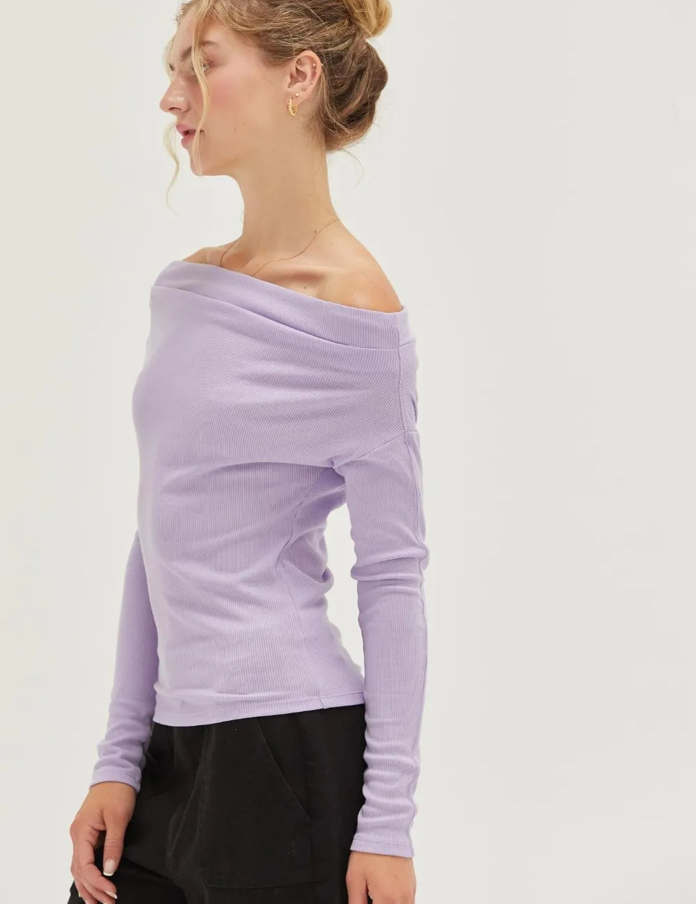 HYFVE Off Shoulder Ribbed Knit Top | Tops Daverri Fashions