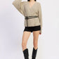 Wrapped Cardigan with Belt - DAVERRI FASHIONS