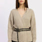 Wrapped Cardigan with Belt - DAVERRI FASHIONS