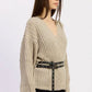 Wrapped Cardigan with Belt - DAVERRI FASHIONS