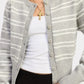 Button Down Striped Cardigan - DAVERRI FASHIONS