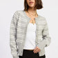 Button Down Striped Cardigan - DAVERRI FASHIONS