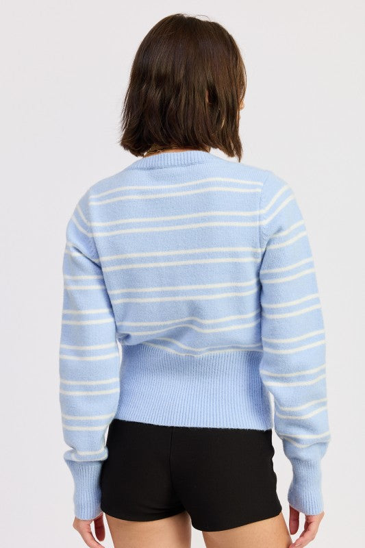 Button Down Striped Cardigan | Cardigans Daverri Fashions
