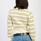 Button Down Striped Cardigan - DAVERRI FASHIONS