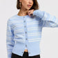 Button Down Striped Cardigan - DAVERRI FASHIONS