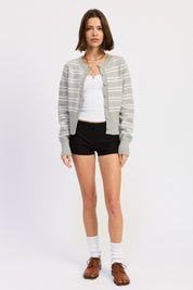 Button Down Striped Cardigan | Cardigans Daverri Fashions