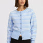 Button Down Striped Cardigan - DAVERRI FASHIONS