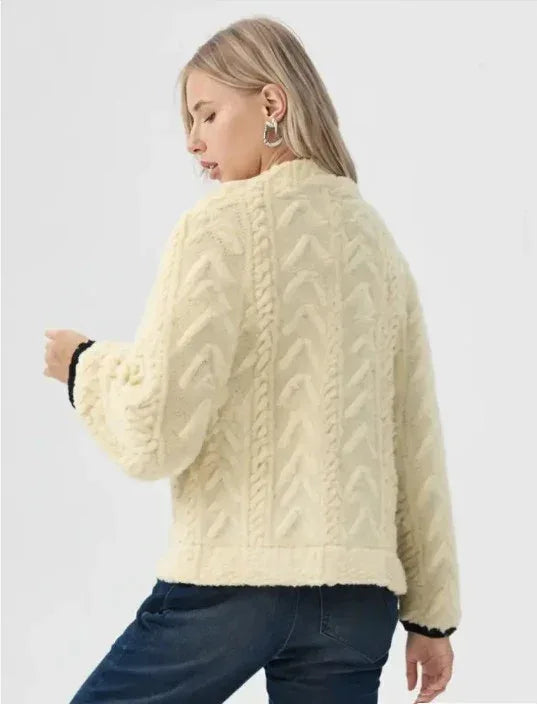 Fleece Zip-Up Pullover - DAVERRI FASHIONS