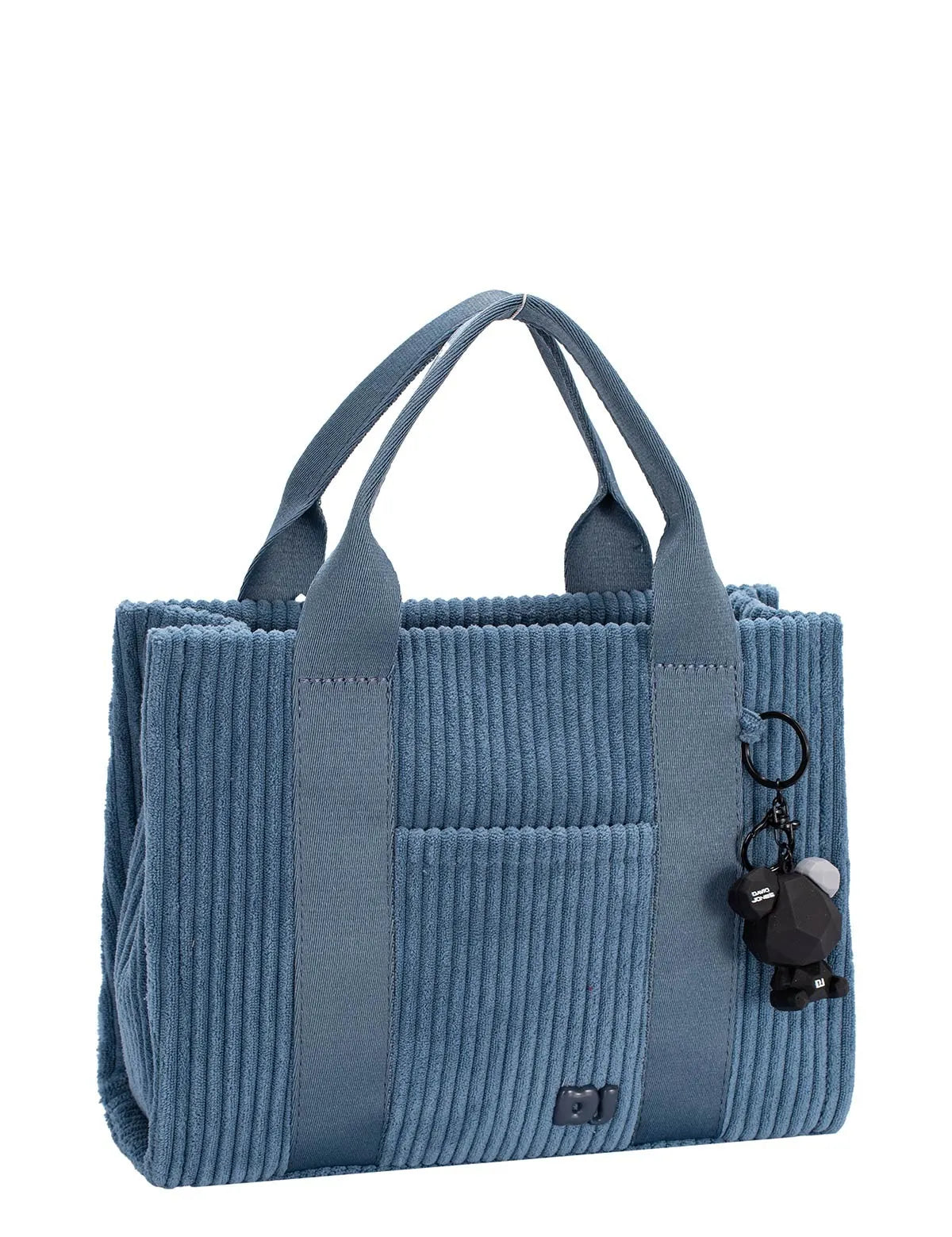 BERING SEA One Size David Jones Corduroy Handbag Bag with Charm Detail | Handbags Daverri Fashions