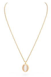 Opal Stone Pendant Stainless Steel Necklae | Necklaces Daverri Fashions