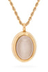 Opal Stone Pendant Stainless Steel Necklae - DAVERRI FASHIONS