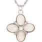 Opal Clover Stone Pendant Necklace - DAVERRI FASHIONS