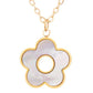 MOP Flower Pendant Neckle - DAVERRI FASHIONS