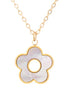 MOP Flower Pendant Neckle - DAVERRI FASHIONS