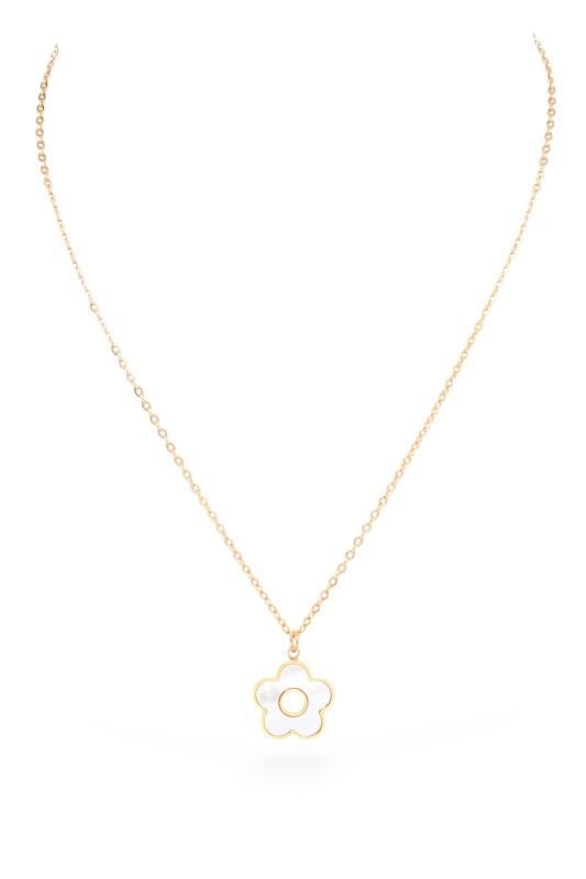 MOP Flower Pendant Neckle | Necklaces Daverri Fashions