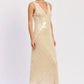 Emory Park Embellished Sequin Open Scoop Back Midi Dress - DAVERRI FASHIONS