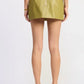 Emory Park Low Rise Embossed Faux Leather Mini Skirt - DAVERRI FASHIONS