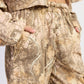 Emory Park beige and brown woodland camo cargo pants with drawstring waist