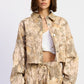 Emory Park Woodland Camo oversized beige-brown jacket