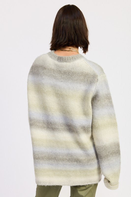 OMBRE STRIPED SWEATER | Daverri Fashions