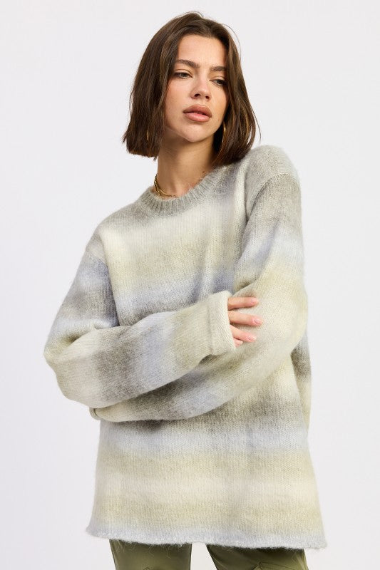 OMBRE STRIPED SWEATER | Daverri Fashions
