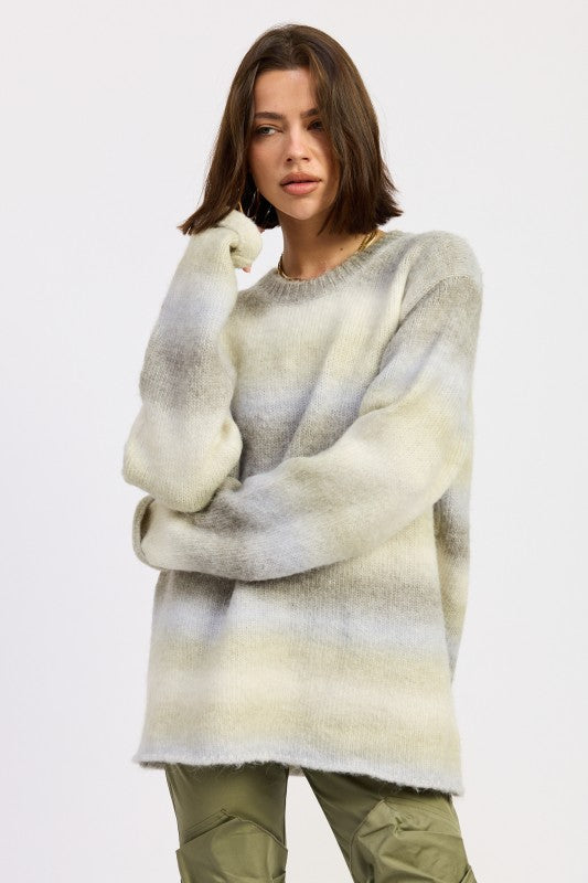 OMBRE STRIPED SWEATER | Daverri Fashions