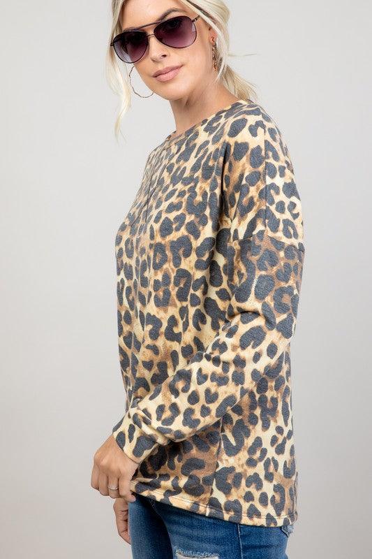 French Terry Cheetah Sweatshirt