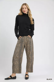 Umgee Ruffle Mock Neck Puff Sleeve Sweater | Sweaters Daverri Fashions