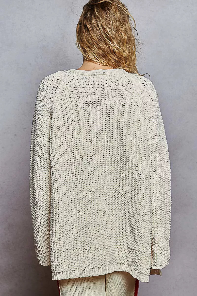 POL Open Front Knit Cardigan with Front Pocket | Cardigans Daverri Fashions