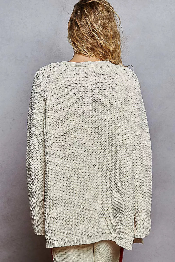 POL Open Front Knit Cardigan with Front Pocket | Cardigans Daverri Fashions