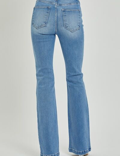 RISEN Full Size High Rise Button Fly Bootcut Jeans