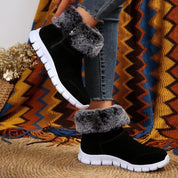 Side Zip Faux Fur Boots | Boots Daverri Fashions