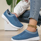 Breathable Knit Slip-On Athletic Sneakers - DAVERRI FASHIONS