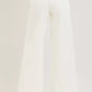 RISEN High Rise Ankle Wide Pants in white with minimalist design and subtle stitching