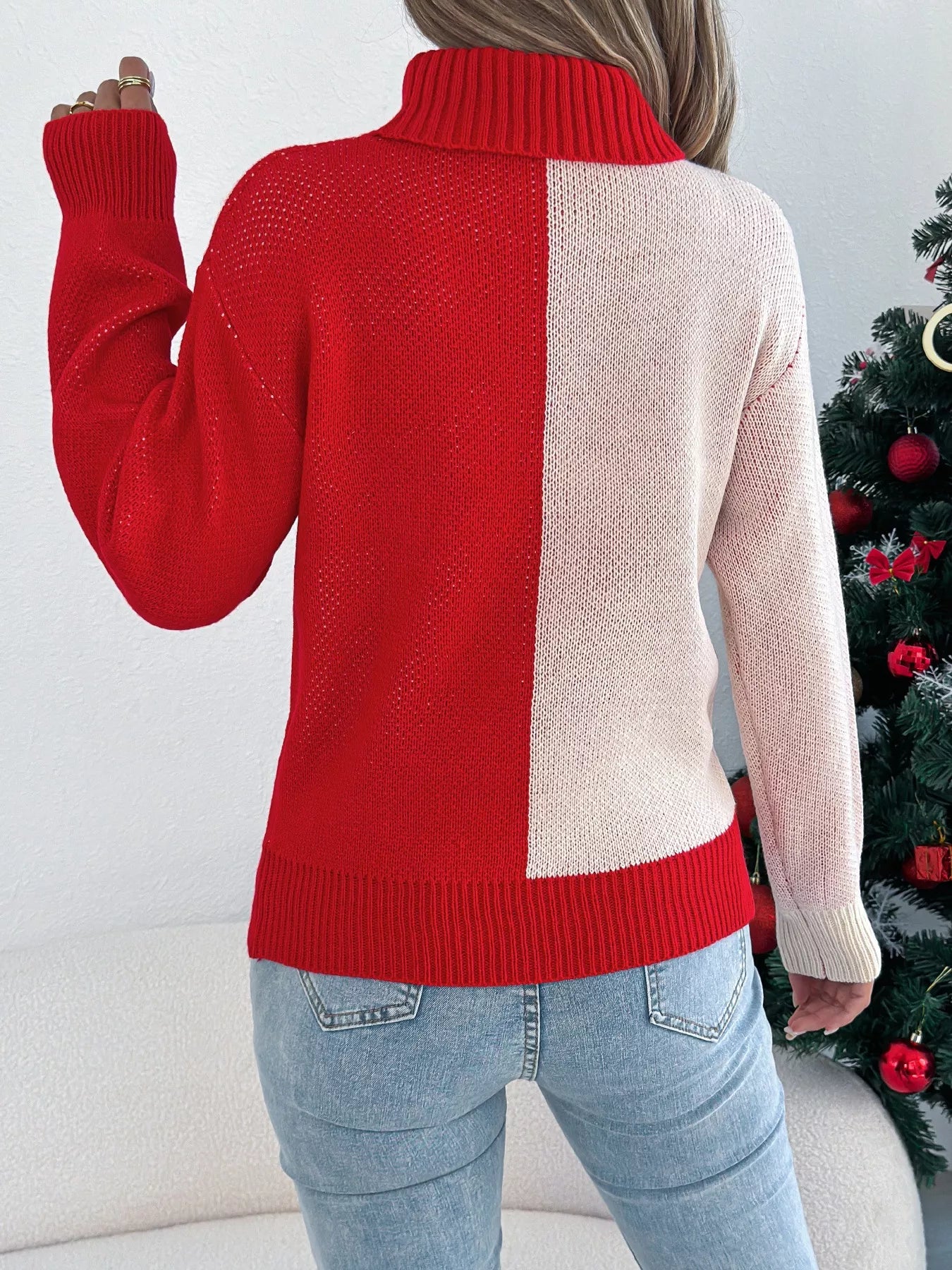 Christmas Reindeer Turtleneck Sweater | Sweaters Daverri Fashions