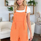Double Take Full Size Textured Shortalls Shortalls