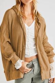 Zip-Up Long Sleeve Jacket | Jackets Daverri Fashions