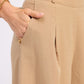 Emory Park wide leg linen pants in beige with tailored fit and pleated pockets
