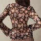Floral Button-Front Shirt with Bell Sleeves - DAVERRI FASHIONS